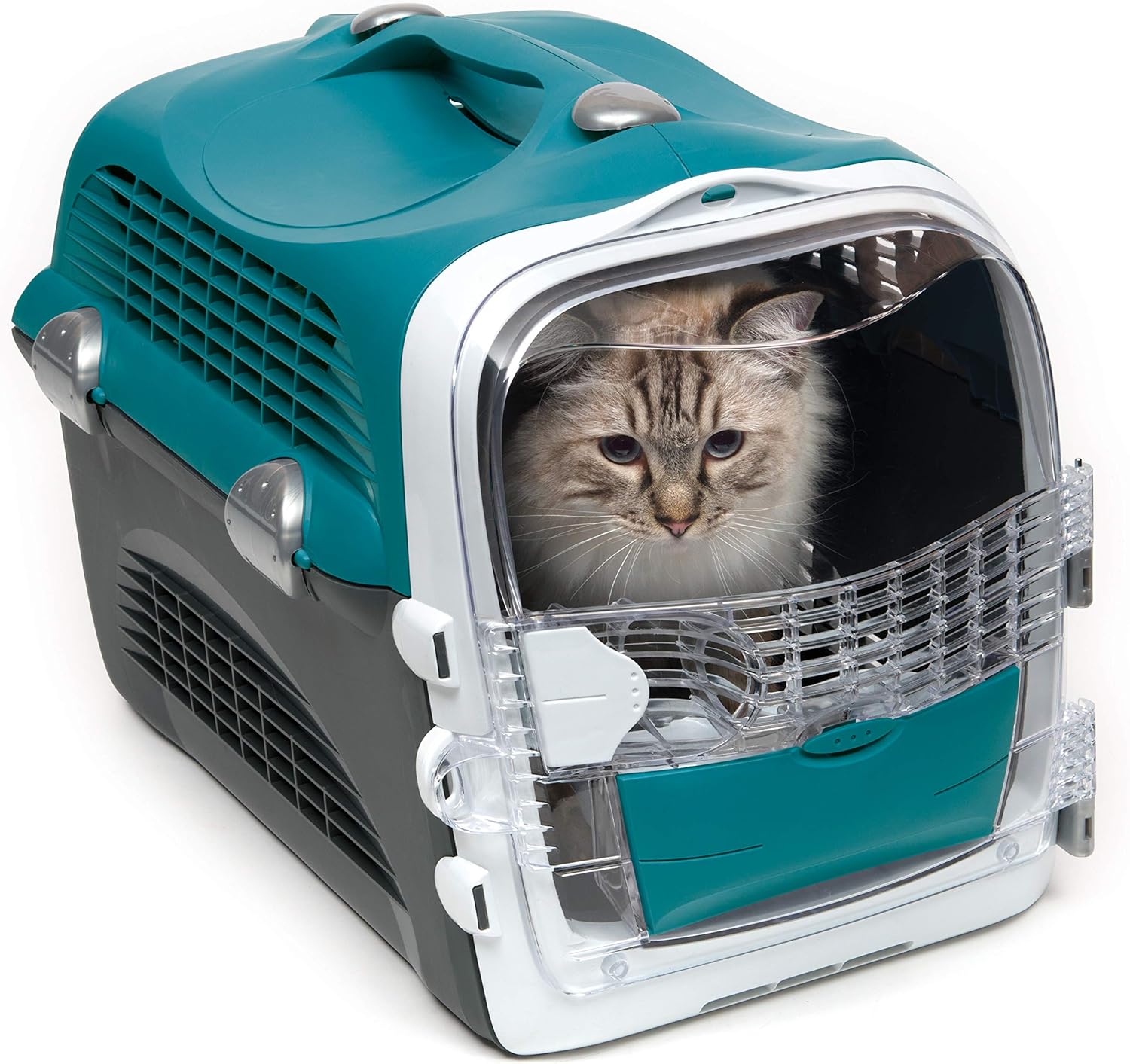 Catit – Cage de Transport Cabrio pour Chat, Turquoise, 1 Unité (Lot de 1)