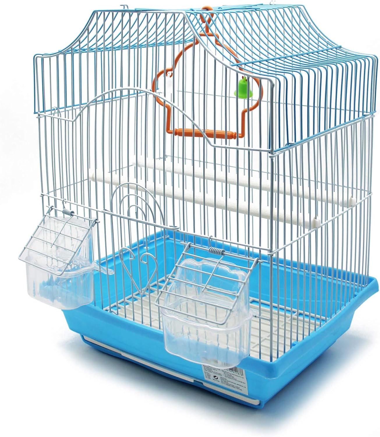 BPS Cage à Oiseaux Volière Perruche Canaris avec Mangeoire Abreuvoir Saut Perches pour Repos 30x23x39 cm Couleur Aléatoire BPS-1187