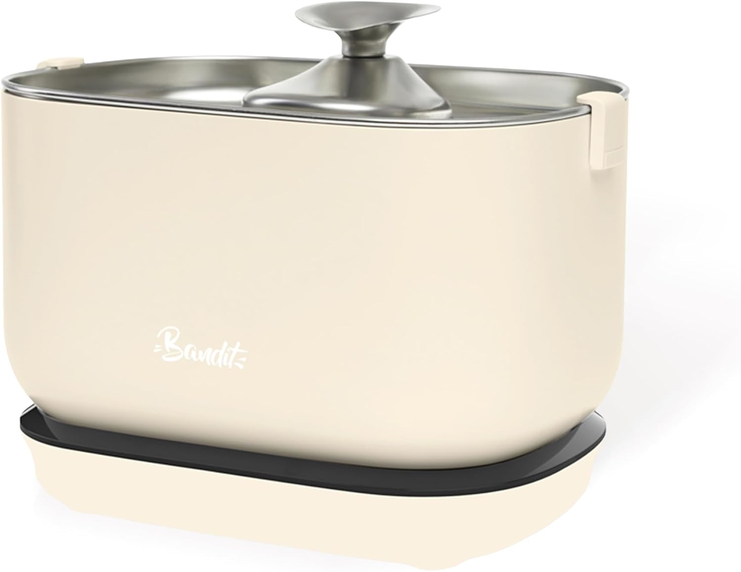 Bandit - Fontaine à Eau sans Fil pour Chat - Crème - Acier INOX. - 2,5L