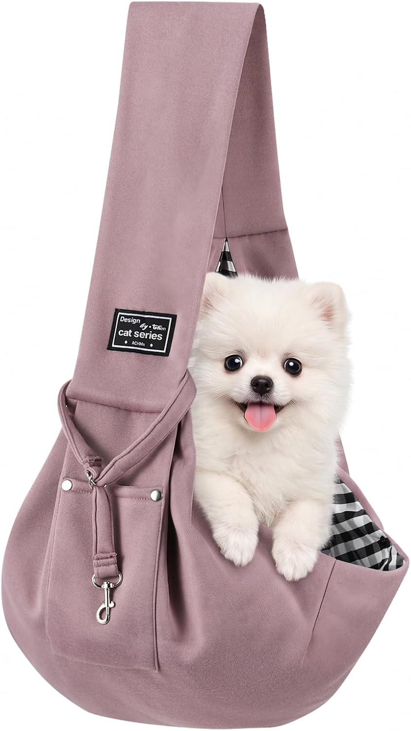 Sac De Transport Réversible pour Chien Chat À 7 KG (Violet Clair)