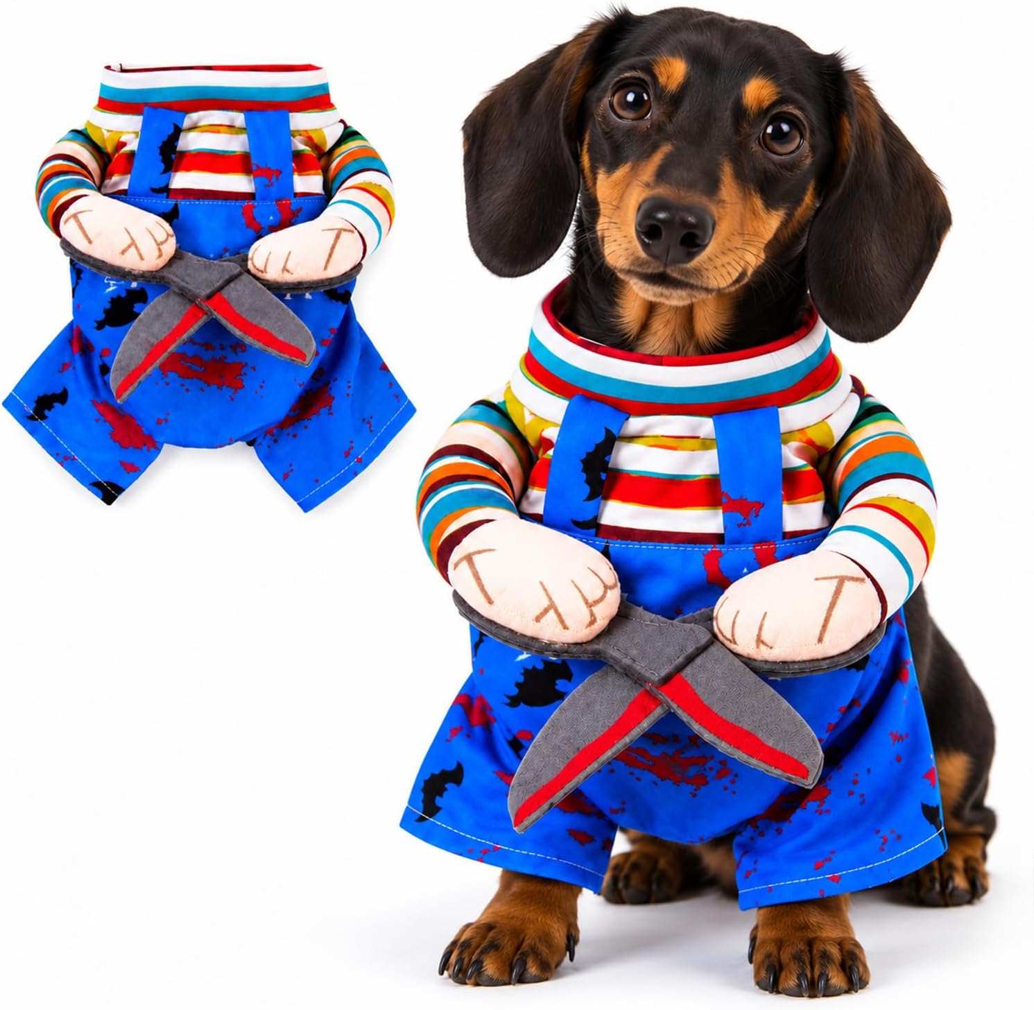 Halloween Vêtements pour Animaux Deadly Doll Costume Chien & Chat M