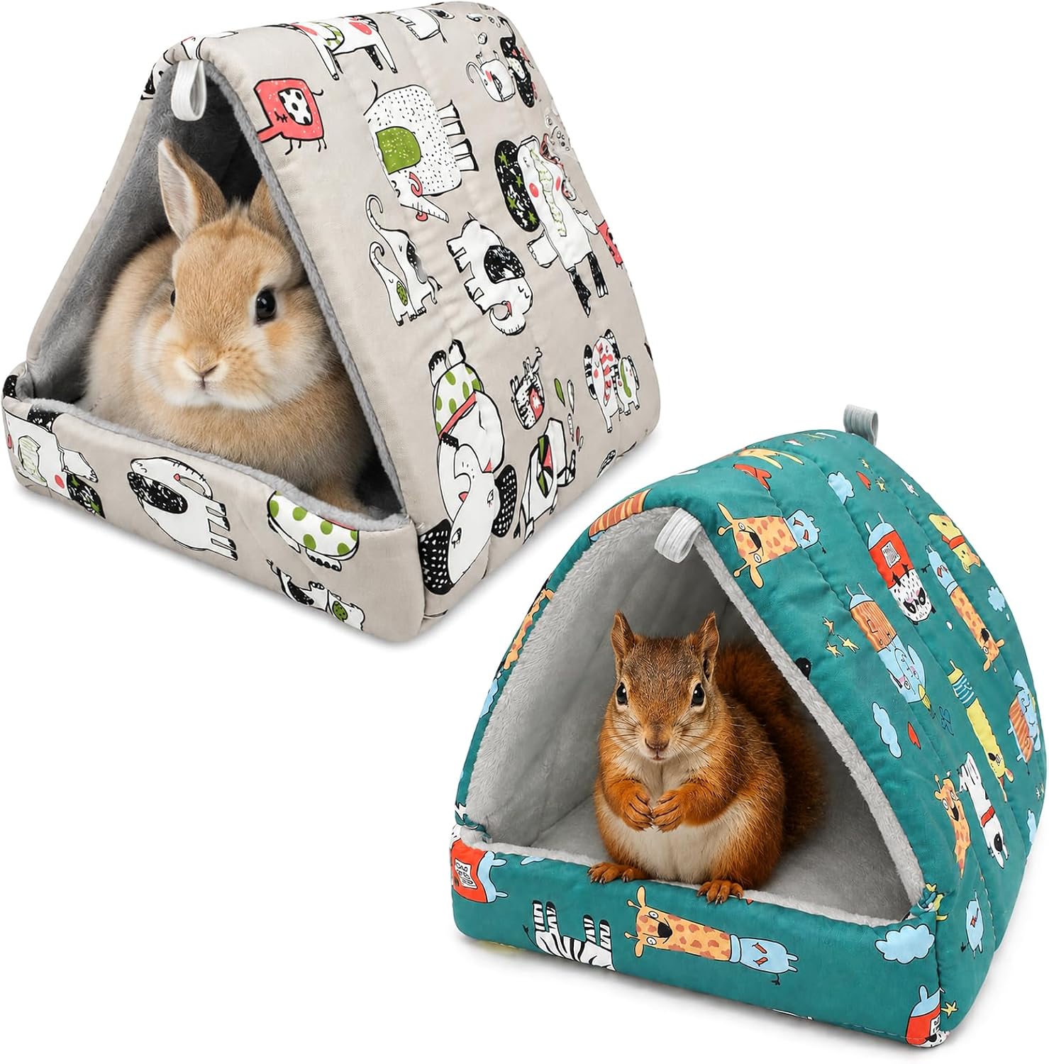Maison pour Cochon d'Inde, 2 Pieces Petits Animaux Couchages Hiver Cabane